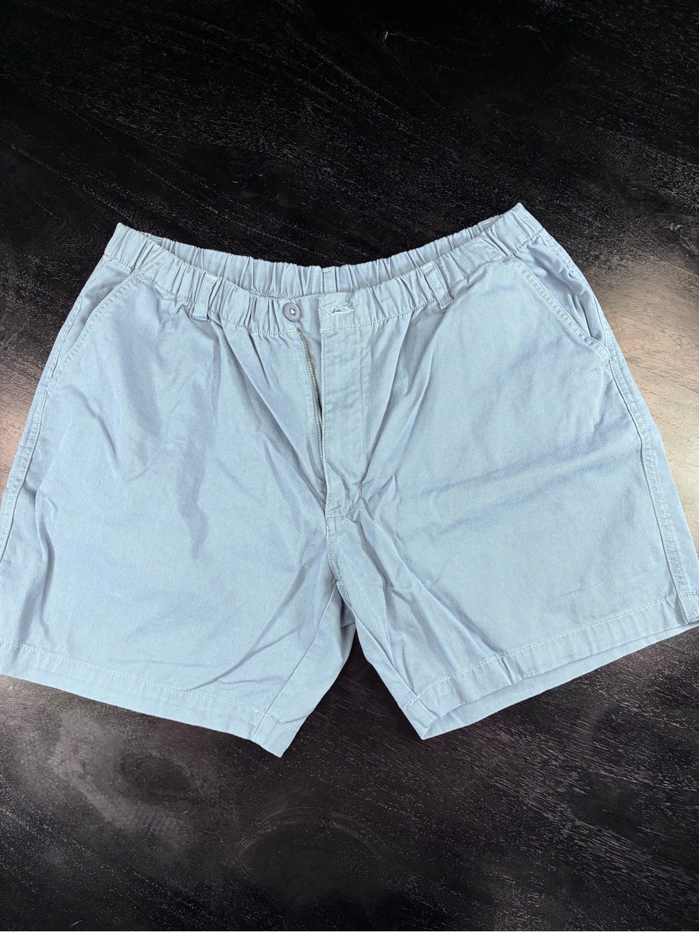 Southern Pines Men's Light Blue Flat Front Elastic-Waist Shorts